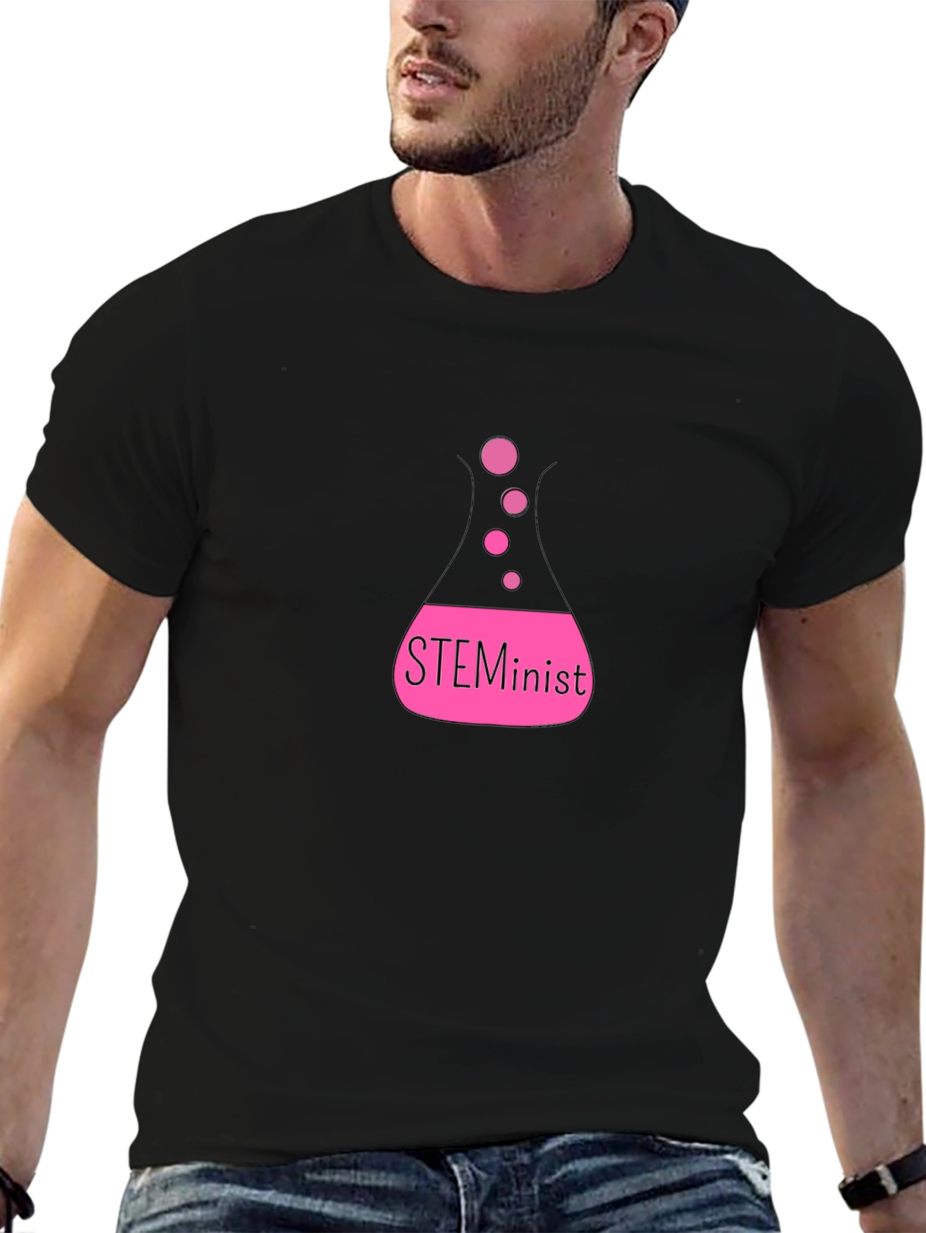 STEMinist Black T-Shirt - Science & Feminism