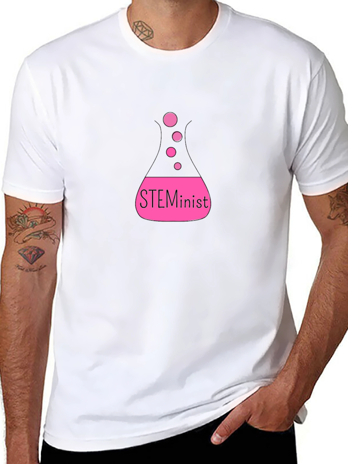 STEMinist Black T-Shirt - Science & Feminism