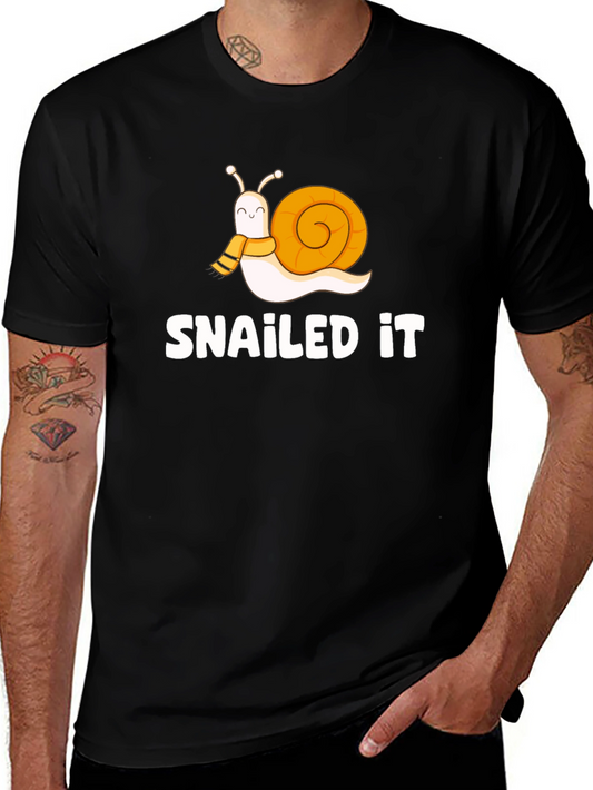 Snailed It T-Shirt Funny Snail Graphic Tee