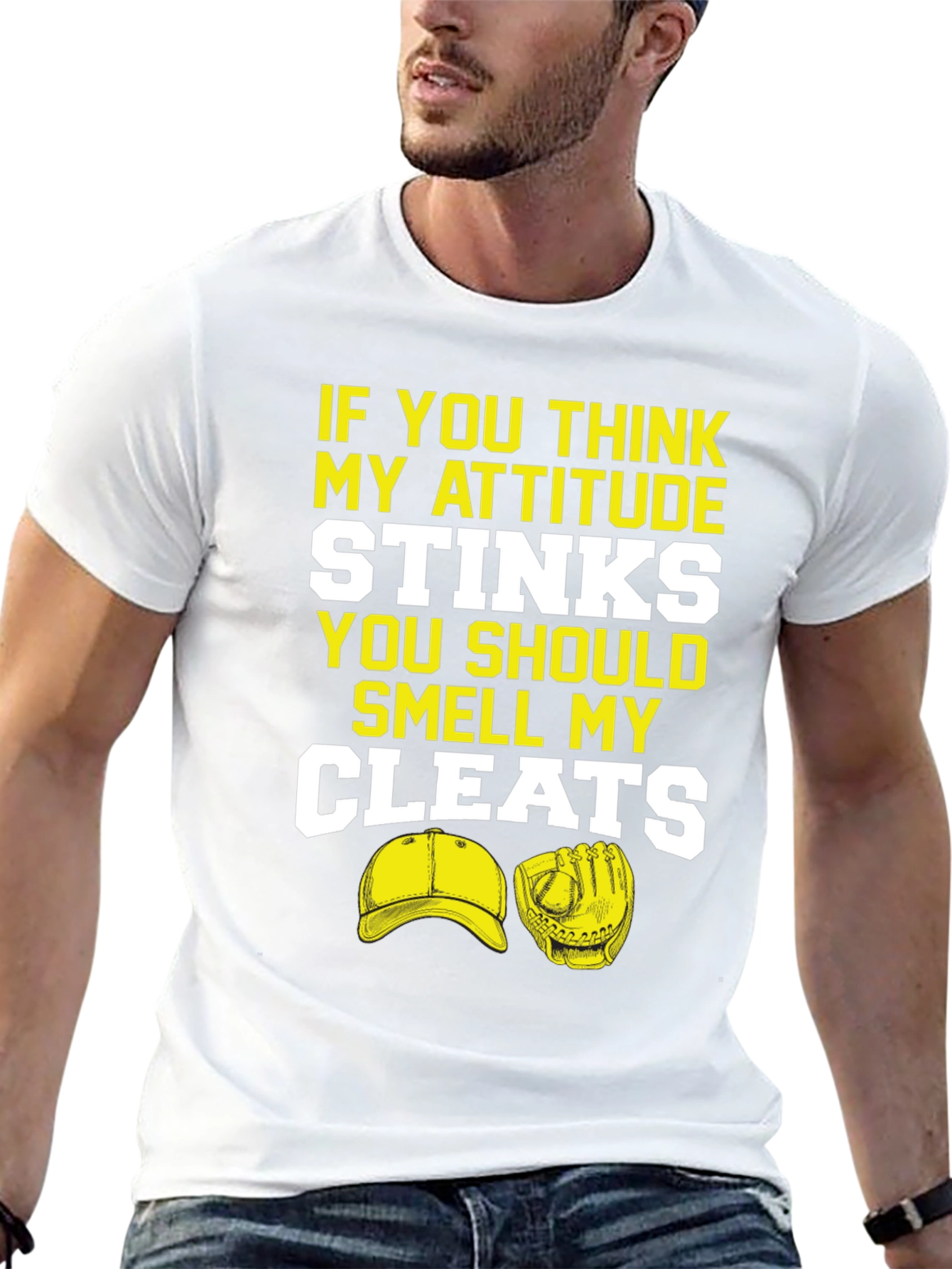 Attitude Stinks Smell Cleats Graphic T-Shirt
