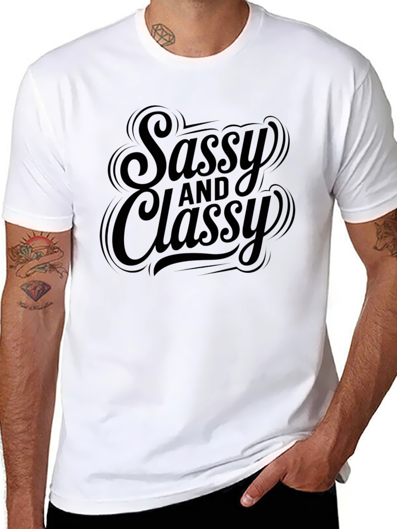 Sassy and Classy Black Graphic T-Shirt