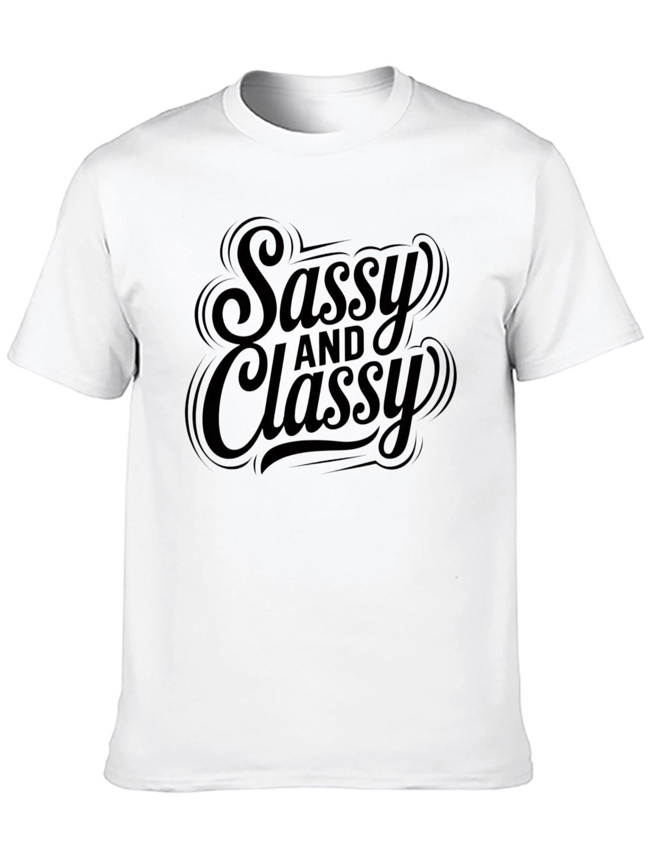 Sassy and Classy Black Graphic T-Shirt