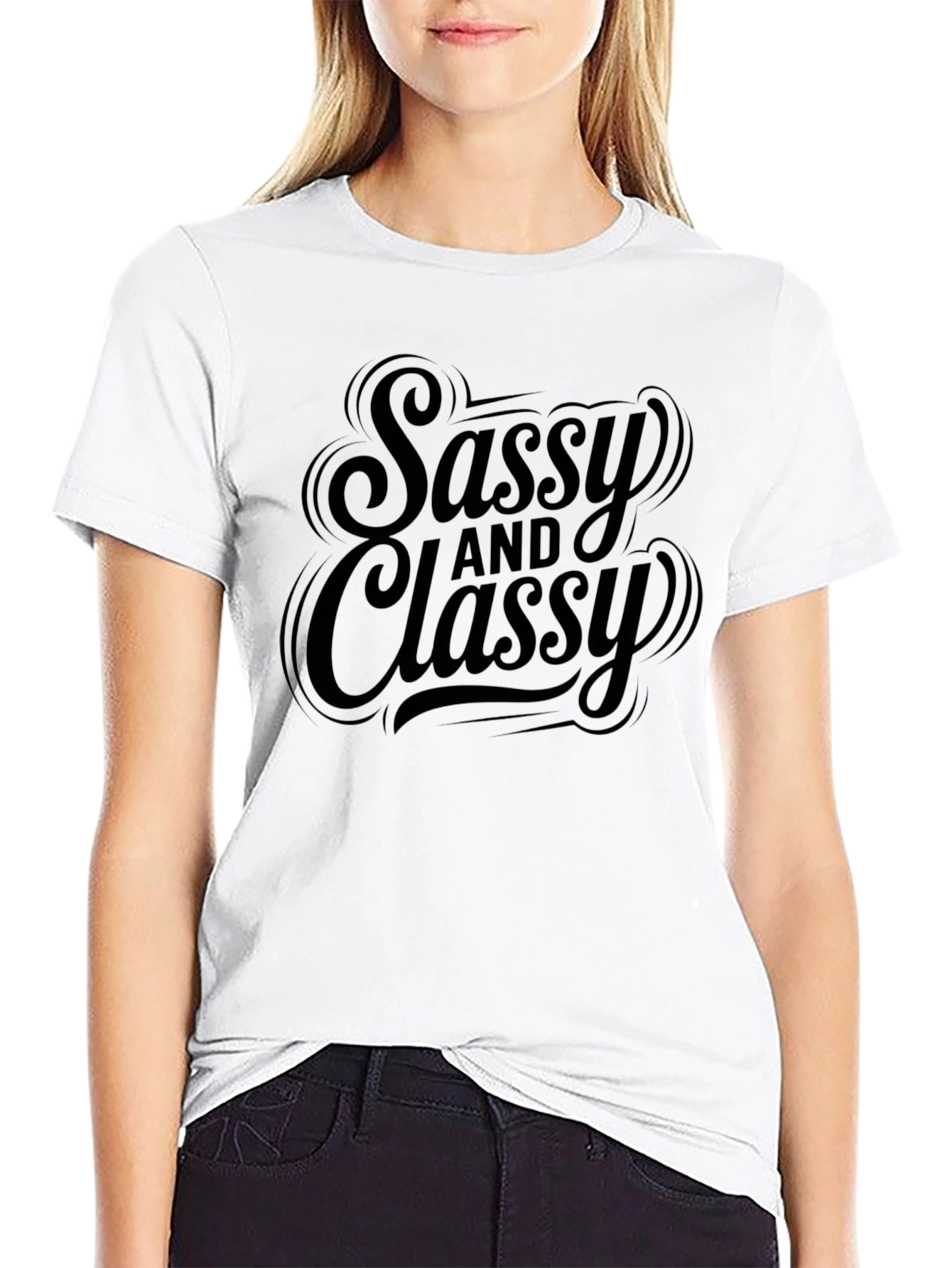 Sassy and Classy Black Graphic T-Shirt