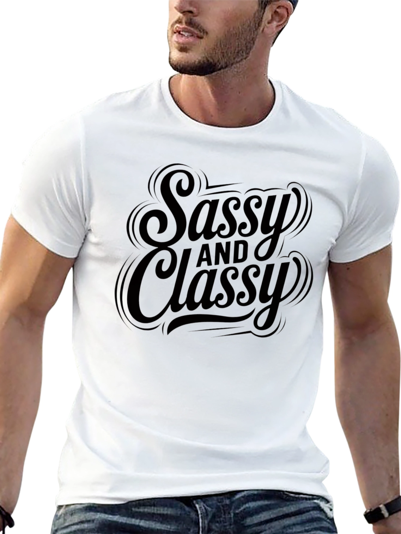 Sassy and Classy Black Graphic T-Shirt