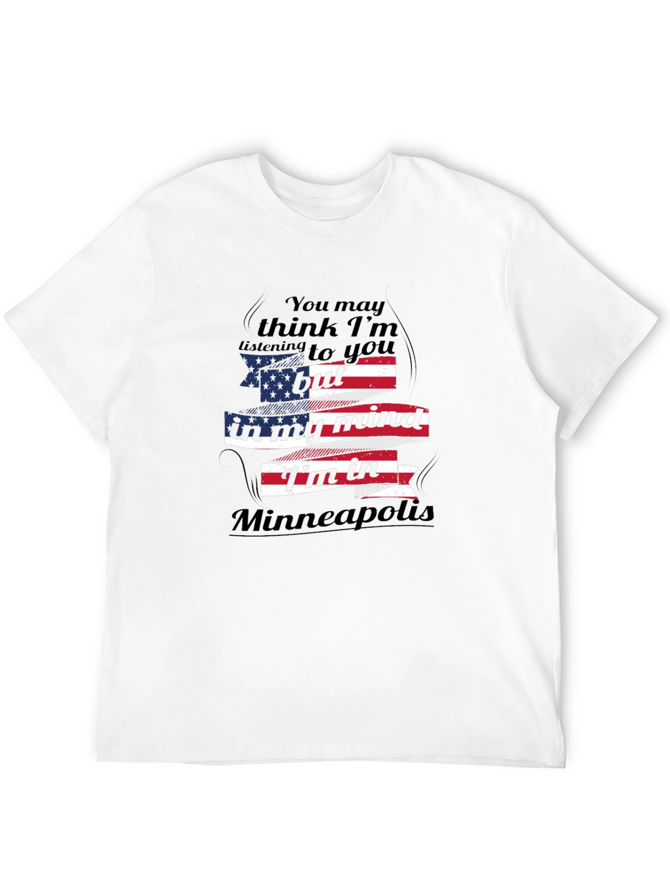 Minneapolis Mind T-Shirt - Patriotic USA Flag Design