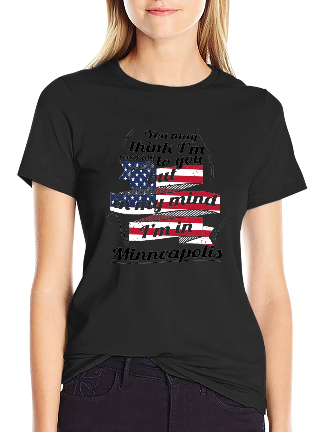 Minneapolis Mind T-Shirt - Patriotic USA Flag Design