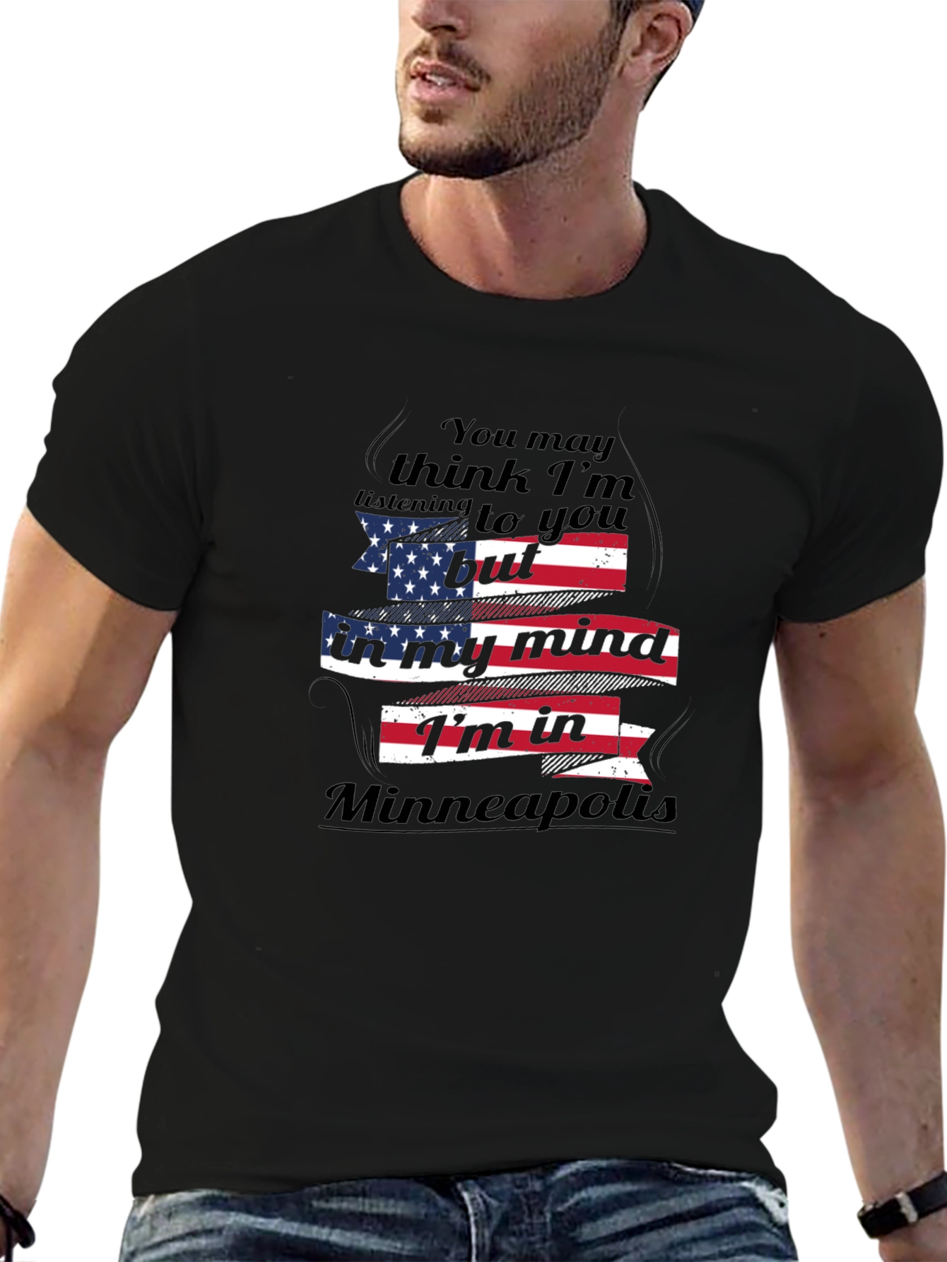 Minneapolis Mind T-Shirt - Patriotic USA Flag Design
