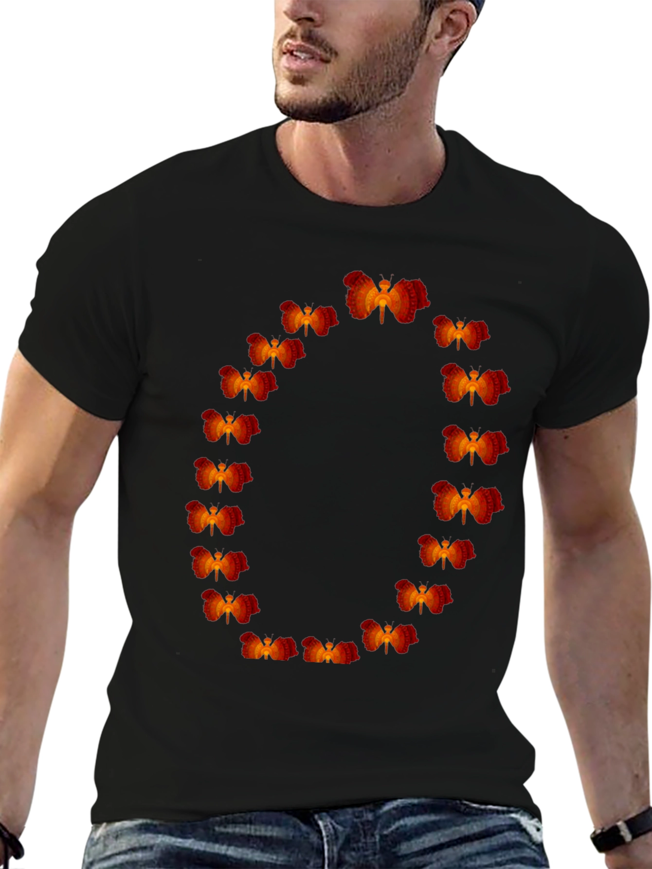 Abstract Angel Wings Graphic Tee