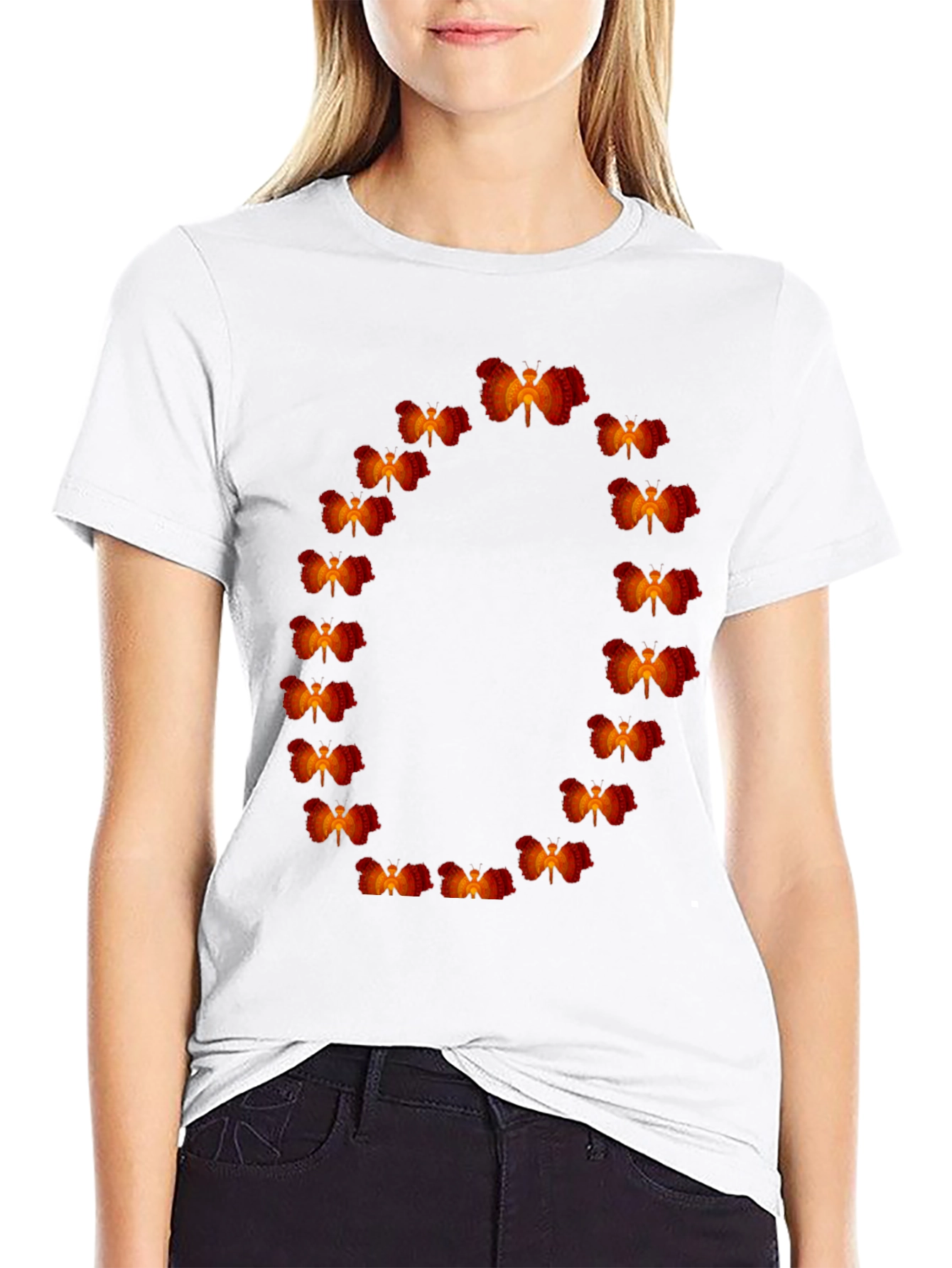 Abstract Angel Wings Graphic Tee
