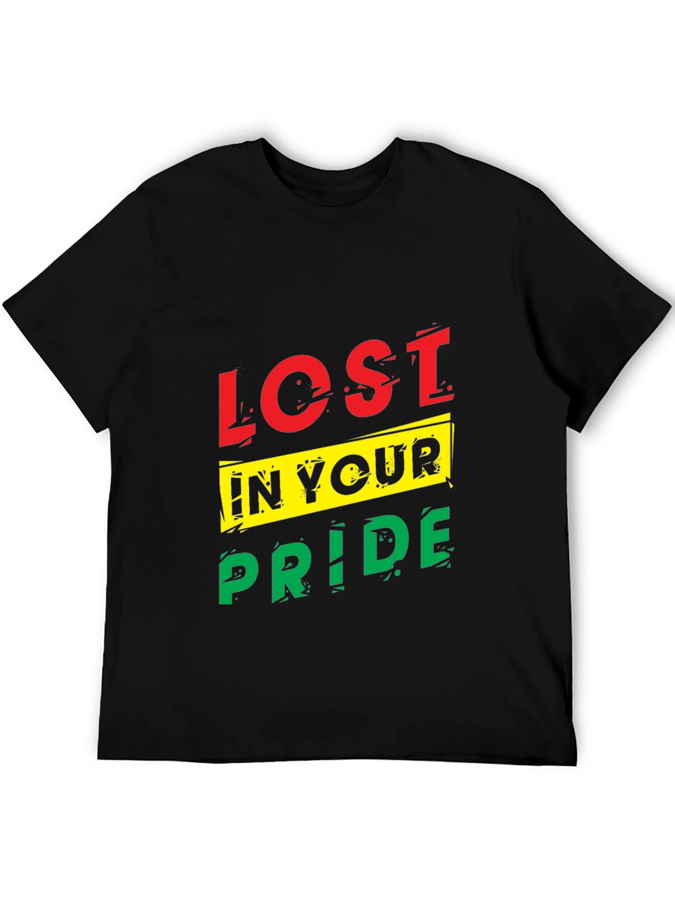 Lost In Your Pride Graphic T-Shirt - Black