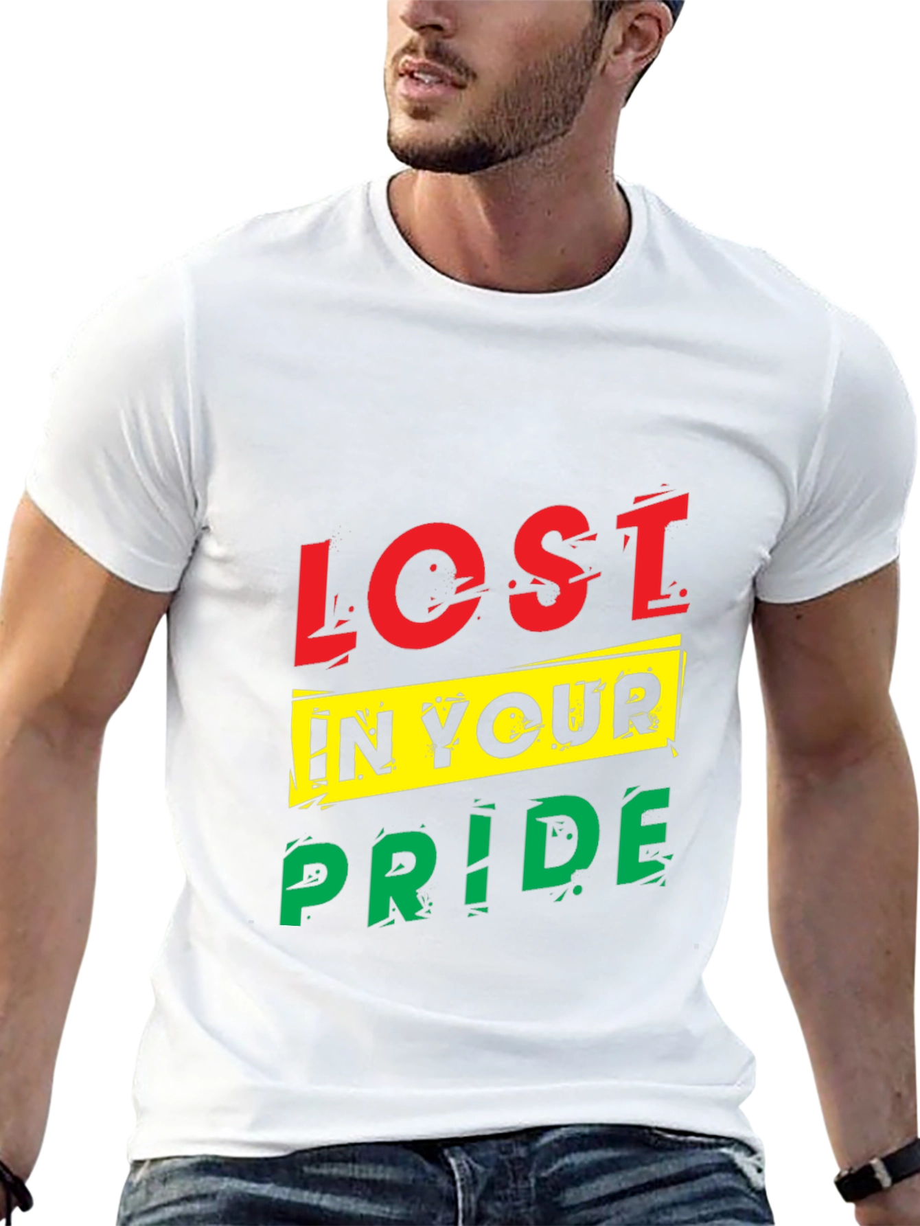 Lost In Your Pride Graphic T-Shirt - Black