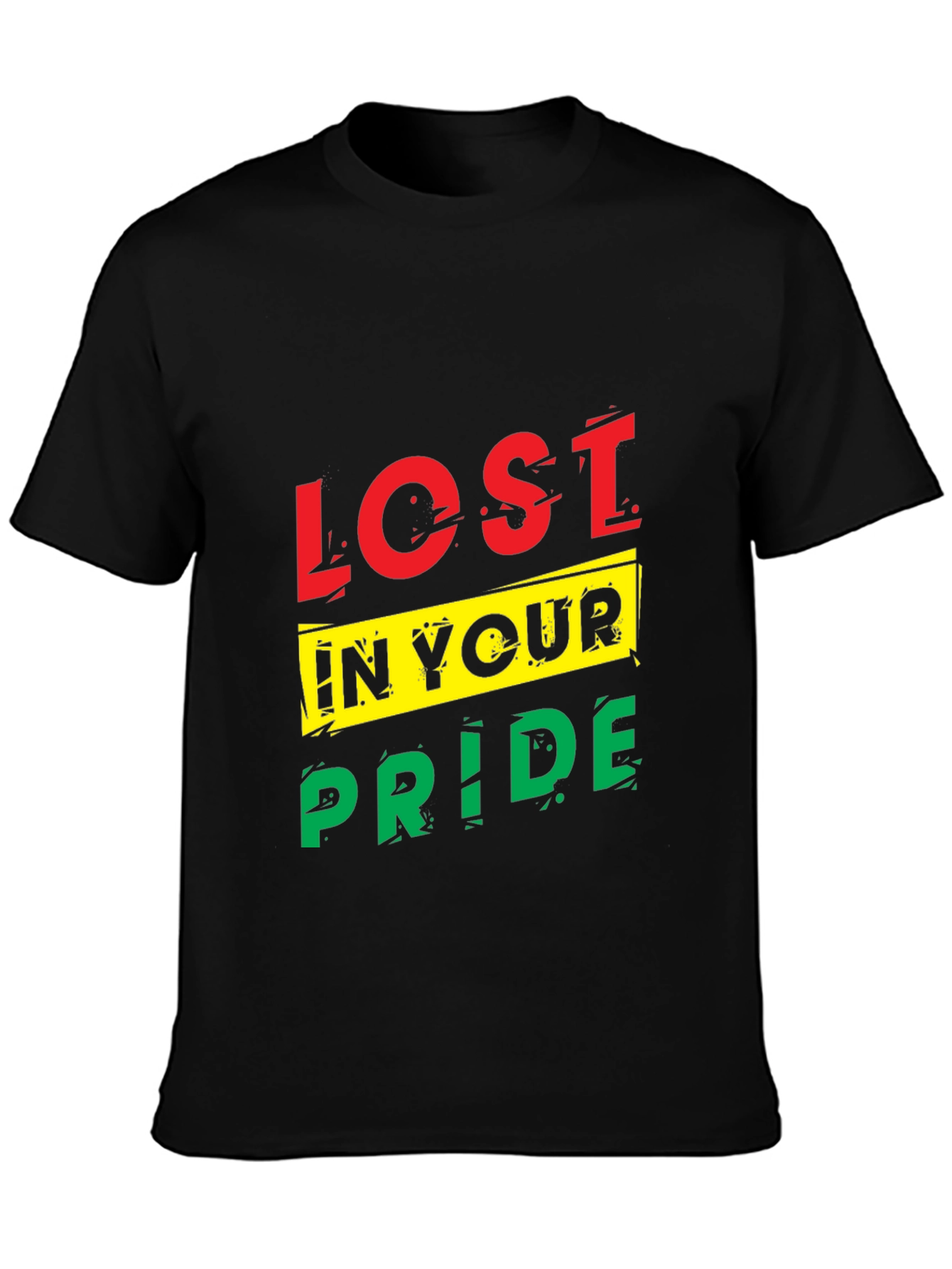 Lost In Your Pride Graphic T-Shirt - Black