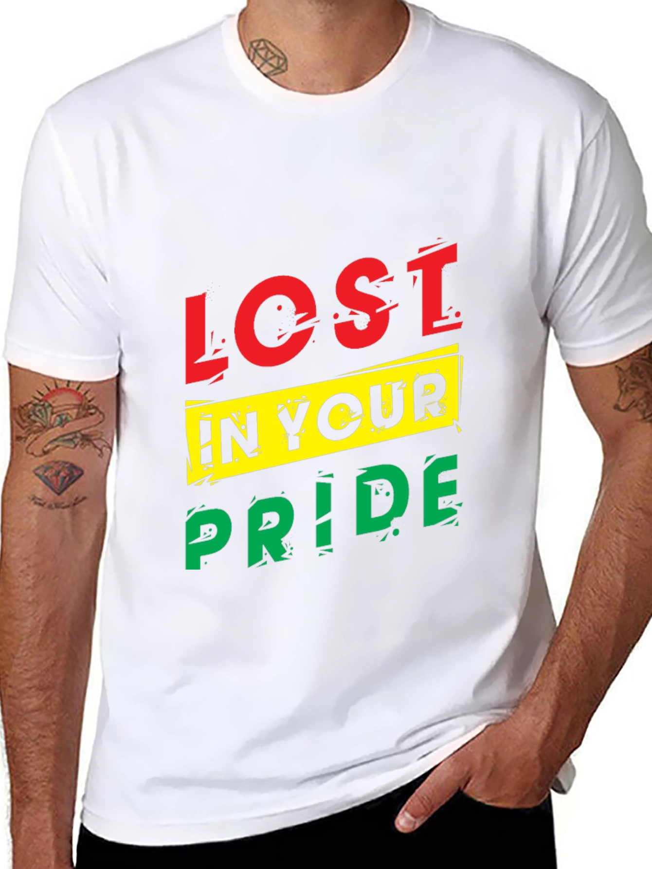 Lost In Your Pride Graphic T-Shirt - Black
