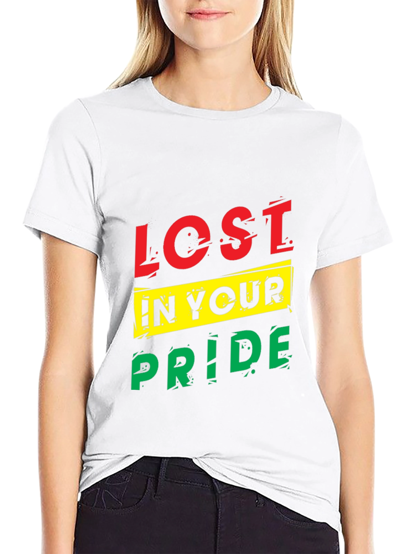 Lost In Your Pride Graphic T-Shirt - Black