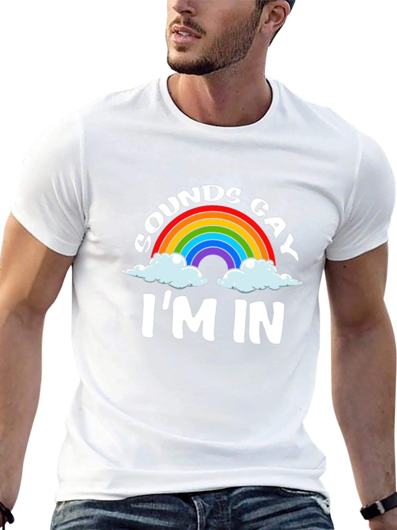 Sounds Gay Im In Rainbow Graphic Tee