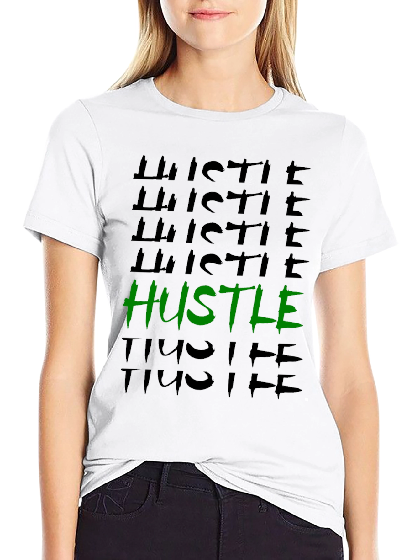 Hustle Graphic Tee - Trendy Black T-Shirt