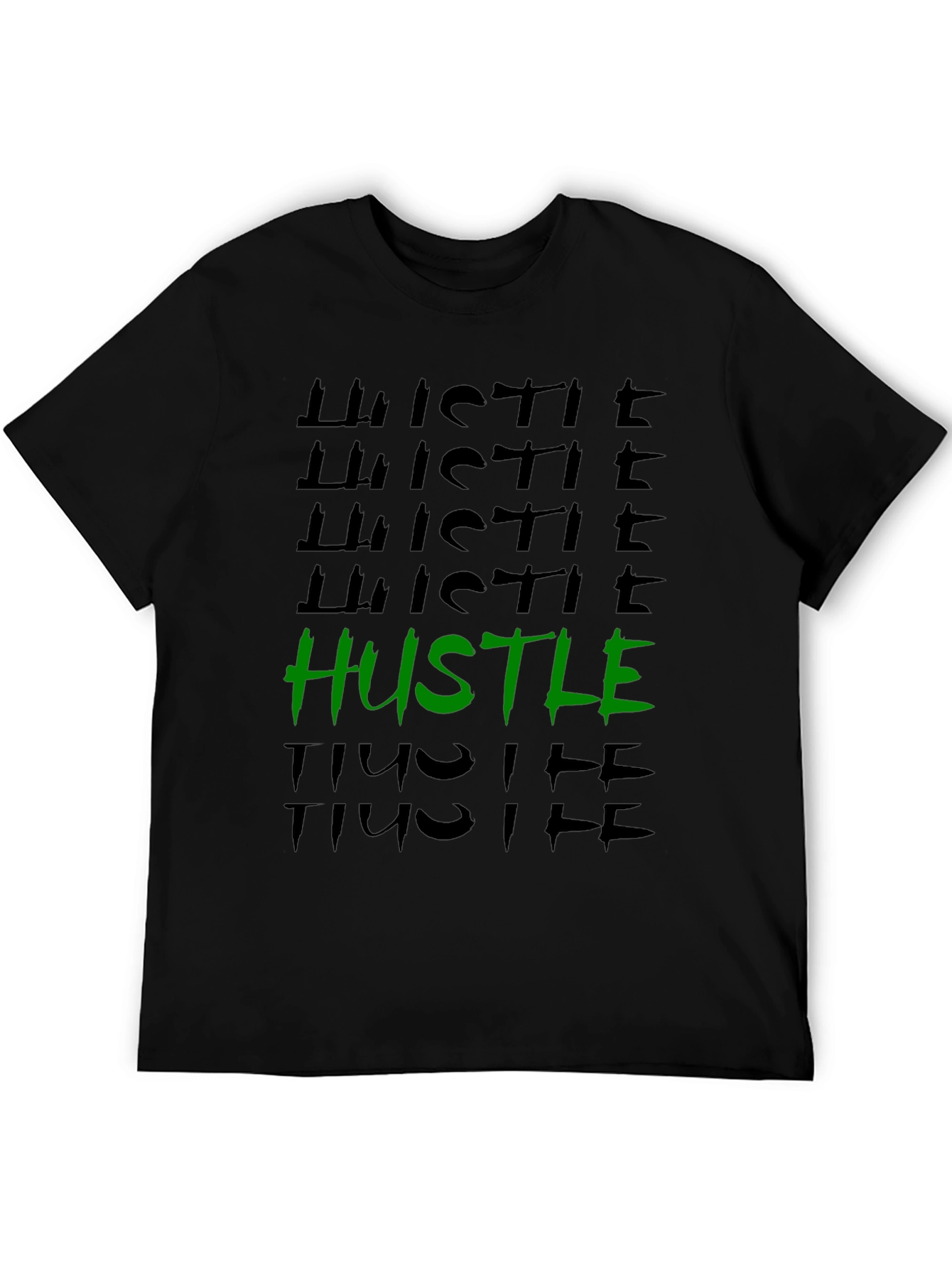 Hustle Graphic Tee - Trendy Black T-Shirt