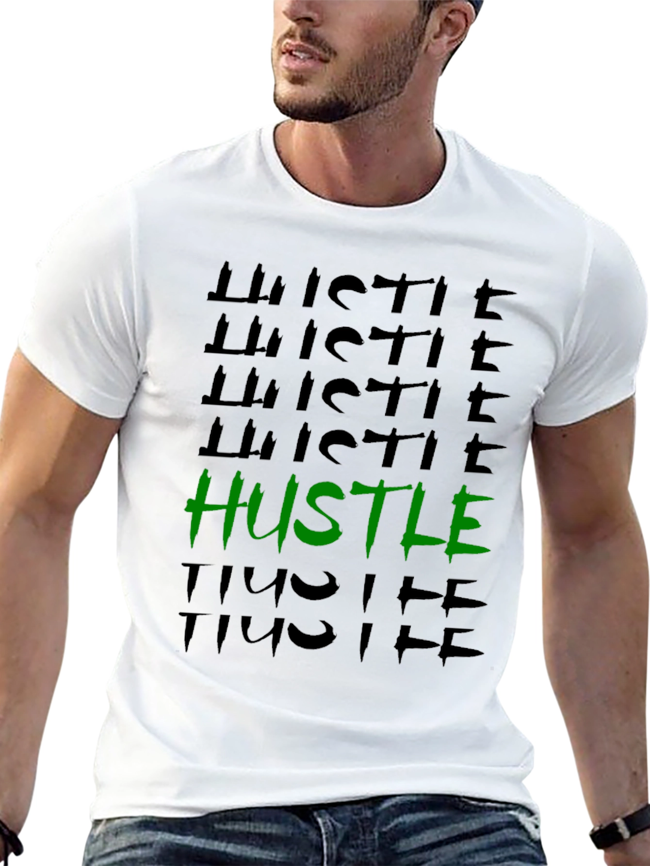Hustle Graphic Tee - Trendy Black T-Shirt