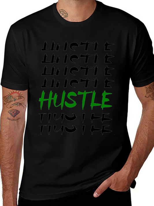 Hustle Graphic Tee - Trendy Black T-Shirt