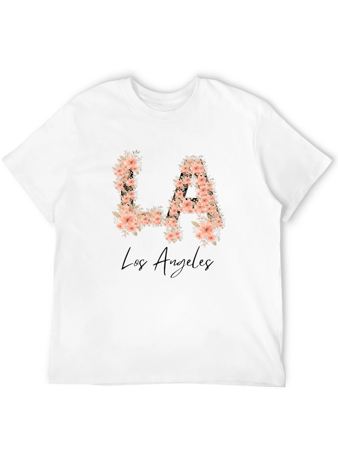 Floral LA Los Angeles Graphic T-Shirt