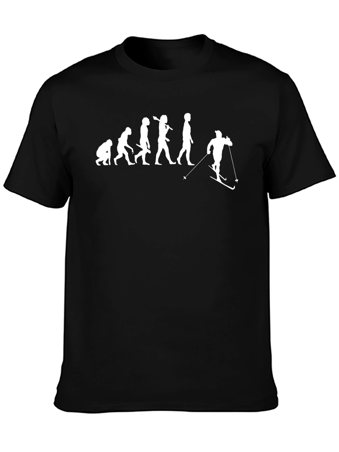 Evolution of Skiing T-Shirt - Funny Ski Lover Tee