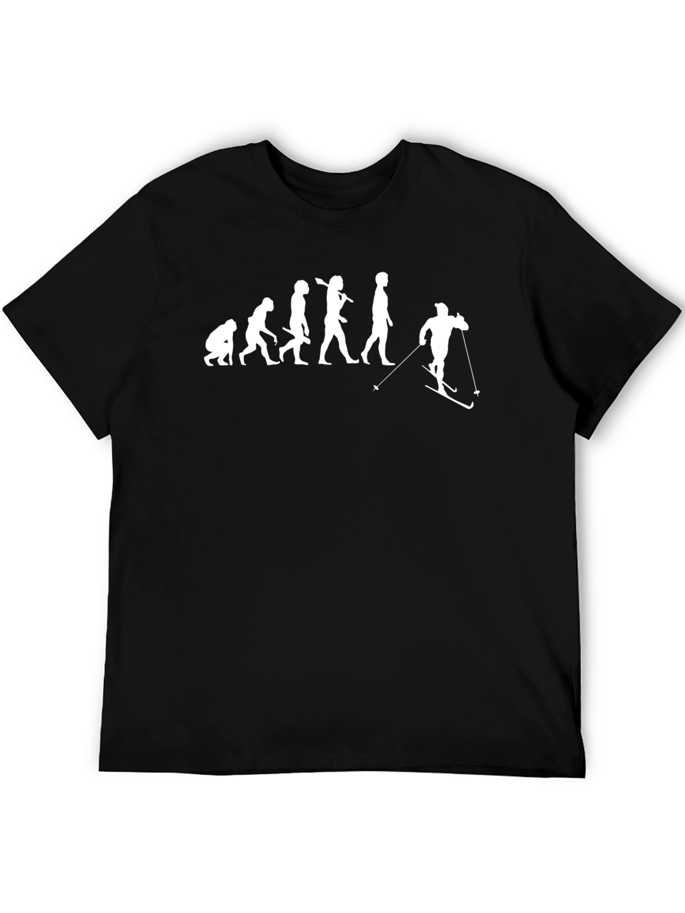 Evolution of Skiing T-Shirt - Funny Ski Lover Tee
