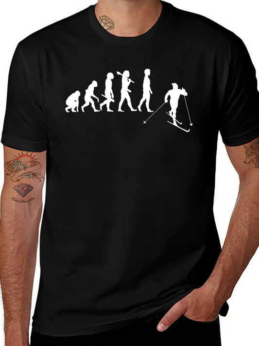 Evolution of Skiing T-Shirt - Funny Ski Lover Tee