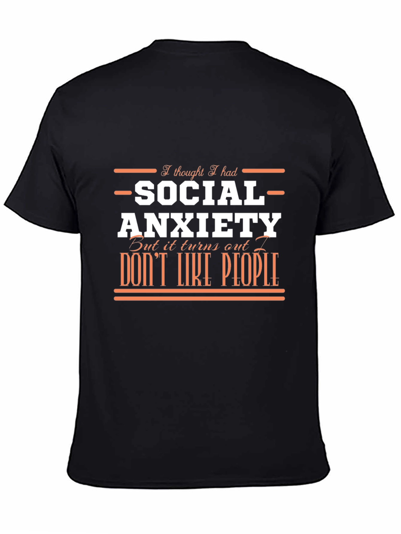 Social Anxiety Graphic T-Shirt Humor Tee