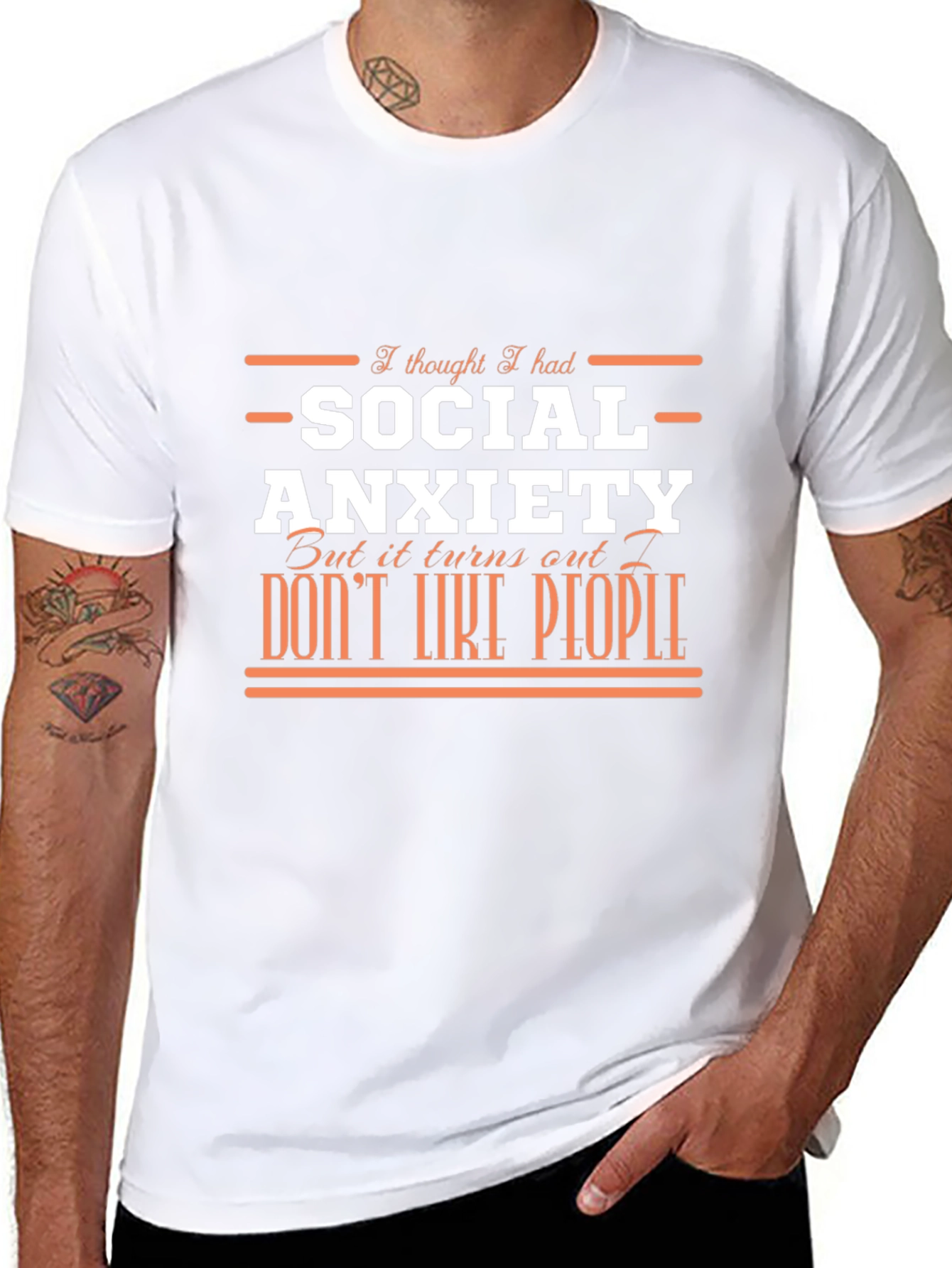 Social Anxiety Graphic T-Shirt Humor Tee
