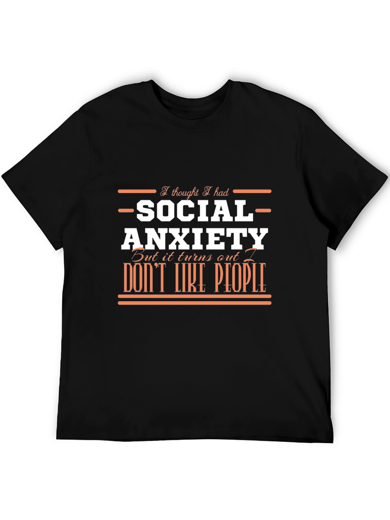 Social Anxiety Graphic T-Shirt Humor Tee