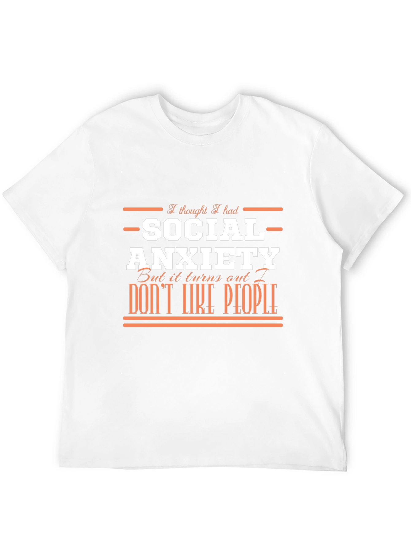 Social Anxiety Graphic T-Shirt Humor Tee