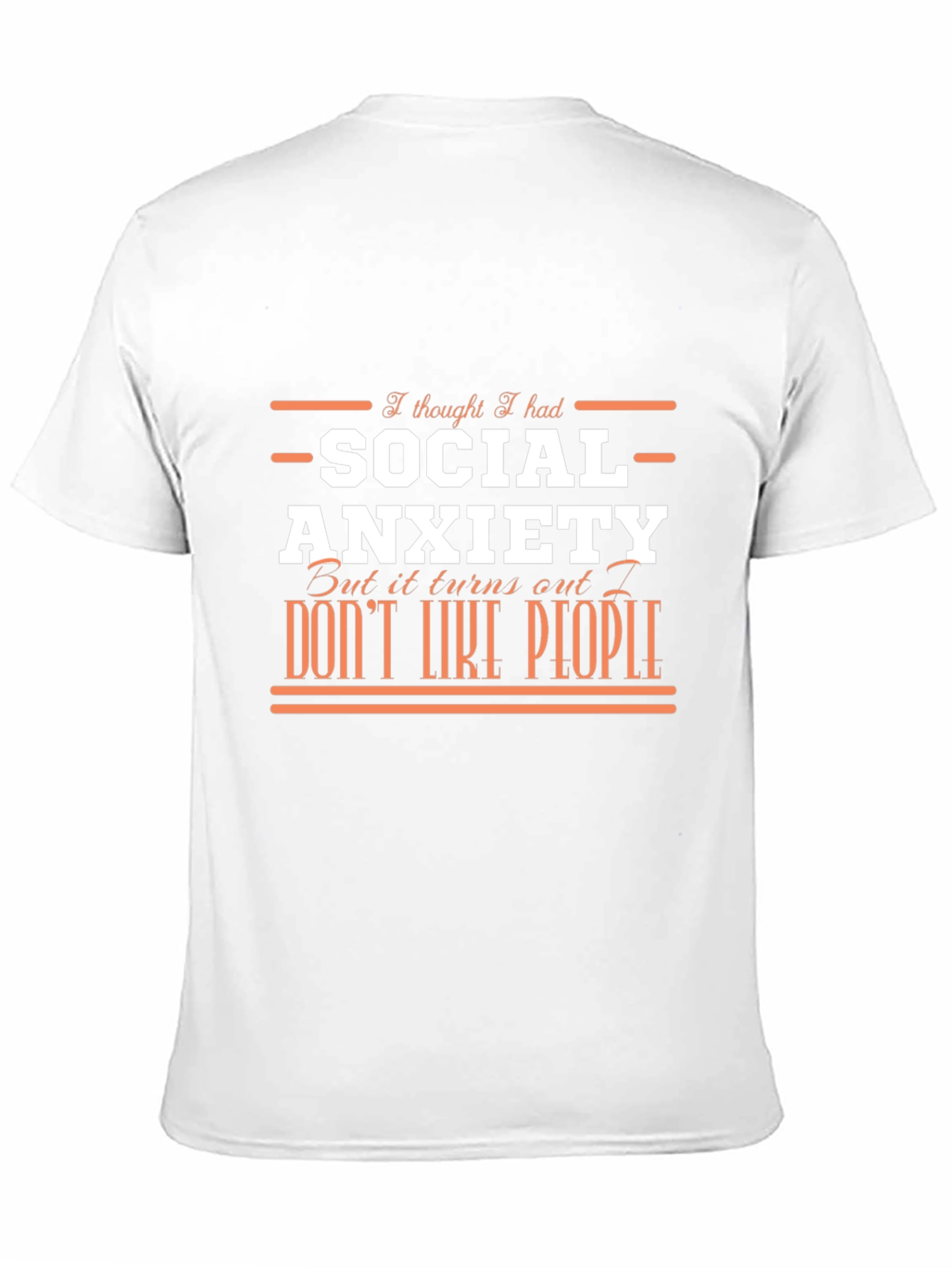 Social Anxiety Graphic T-Shirt Humor Tee