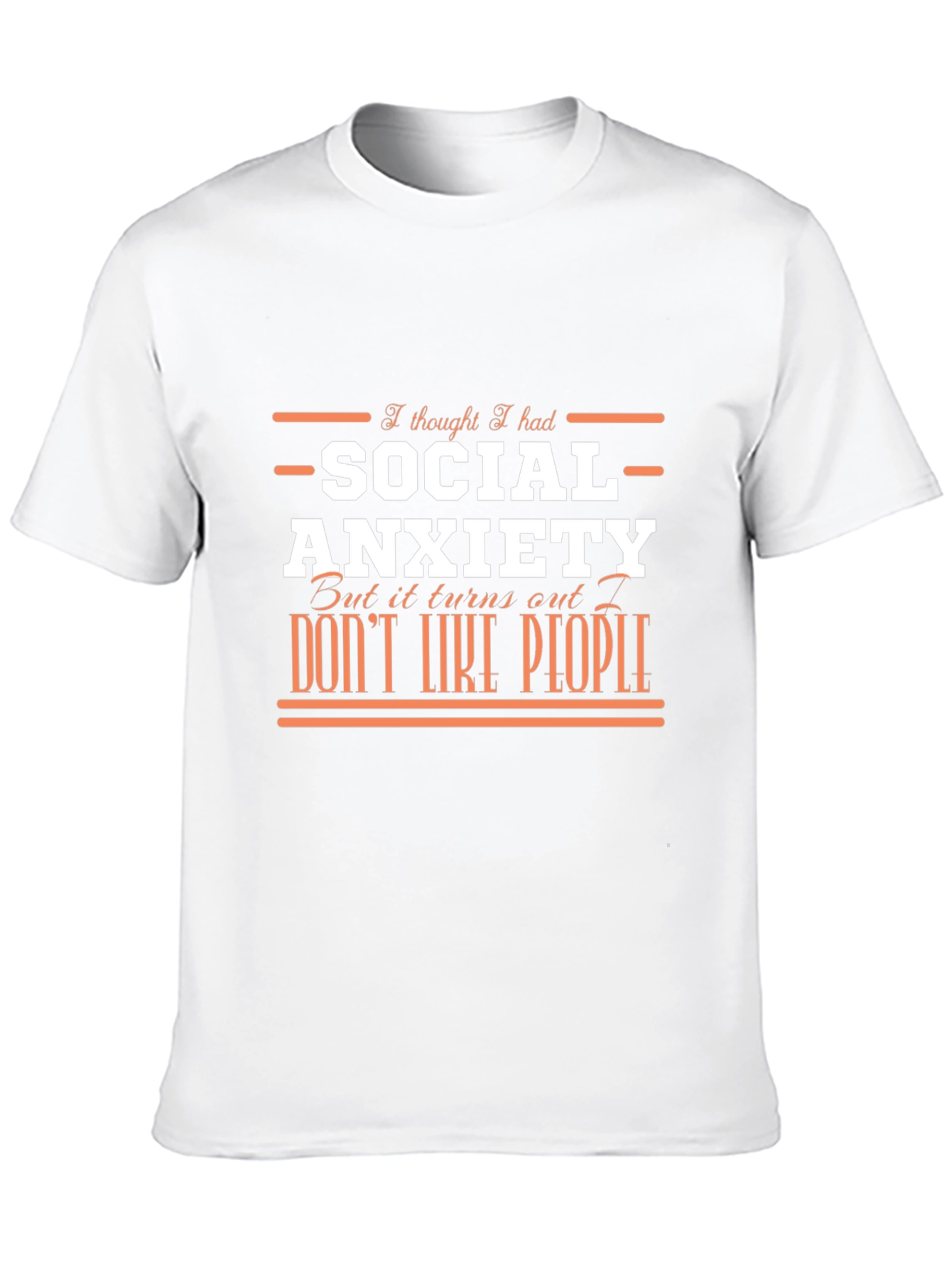Social Anxiety Graphic T-Shirt Humor Tee