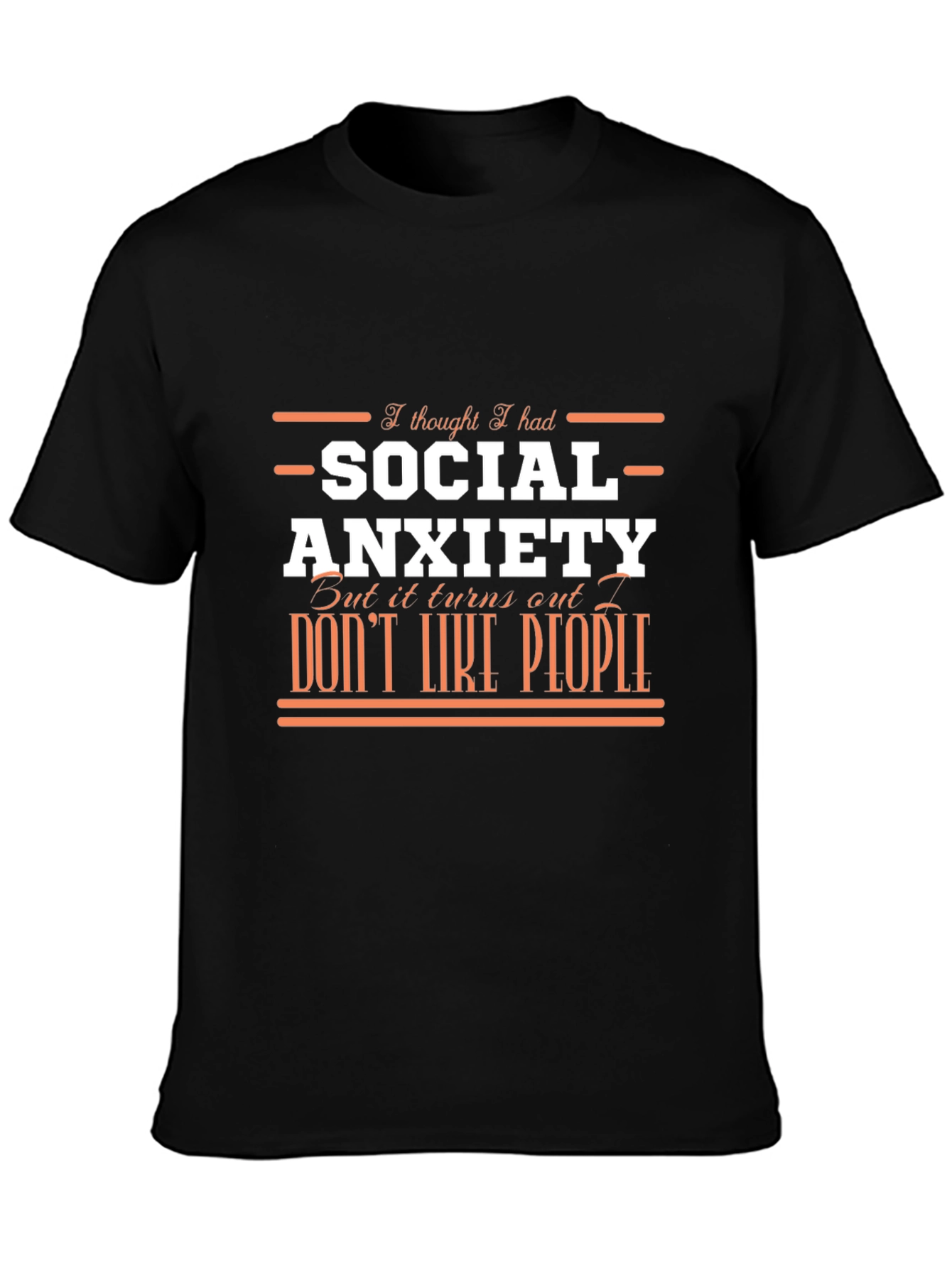 Social Anxiety Graphic T-Shirt Humor Tee