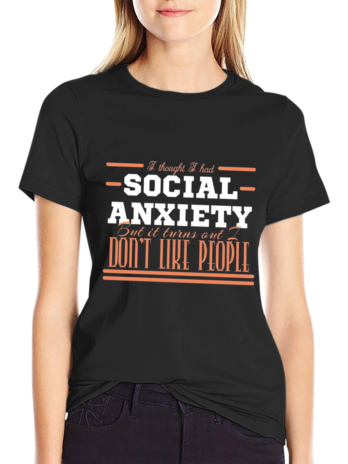 Social Anxiety Graphic T-Shirt Humor Tee