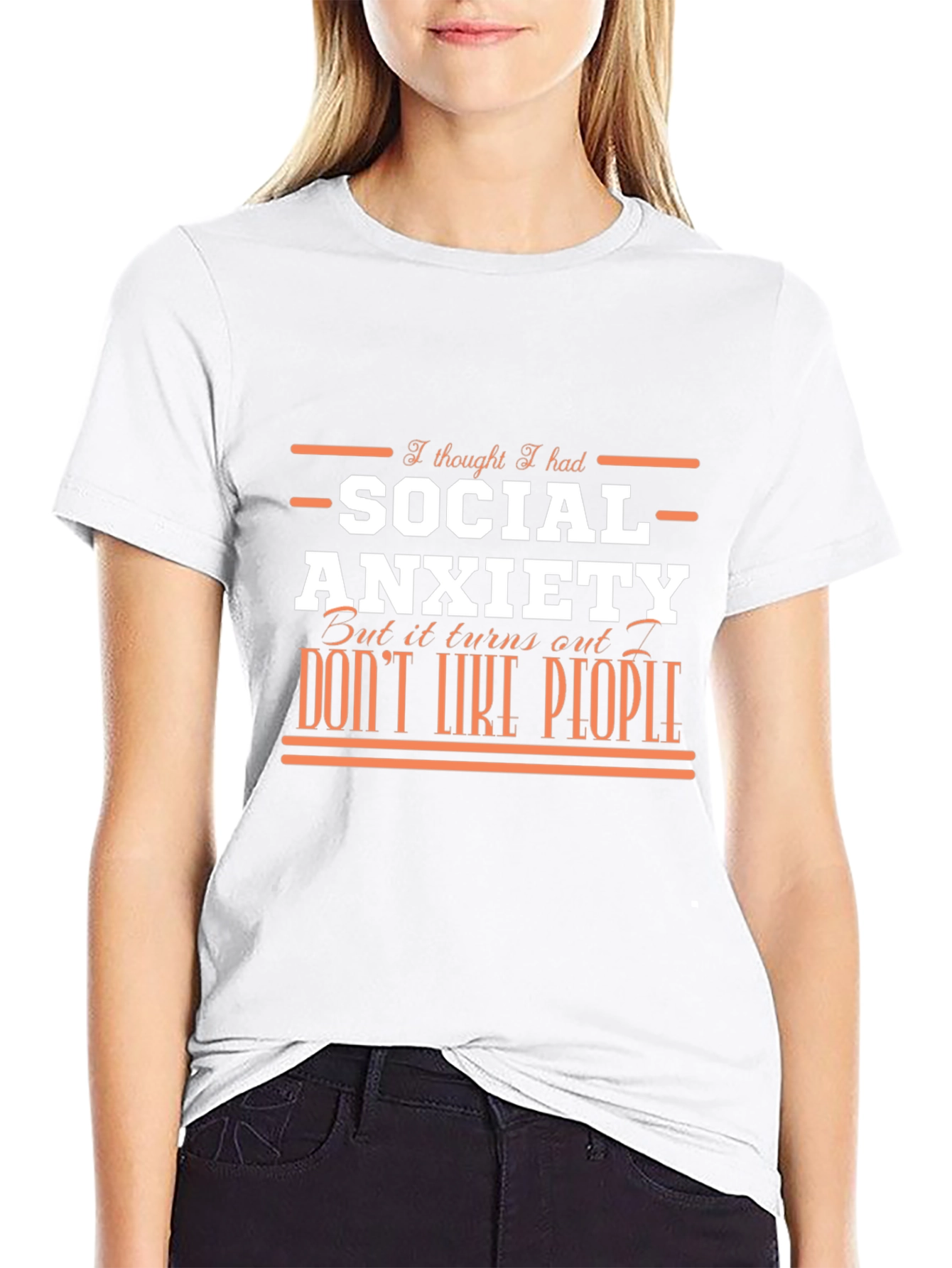 Social Anxiety Graphic T-Shirt Humor Tee