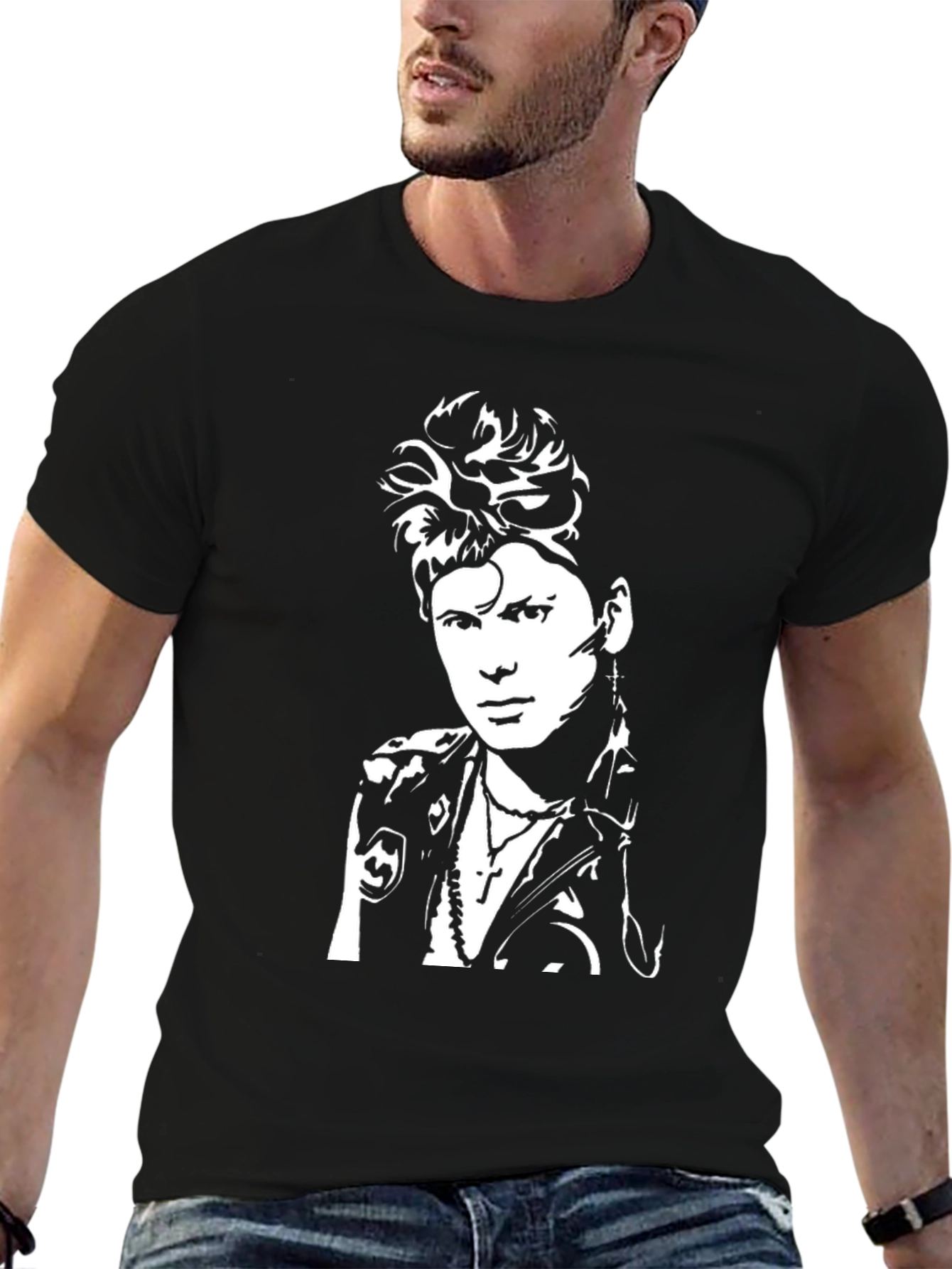 Billy Idol Graphic Print Black T-Shirt