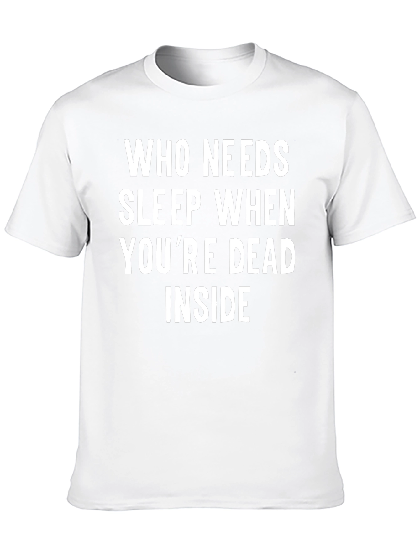 Humorous Dead Inside Graphic Black T-Shirt