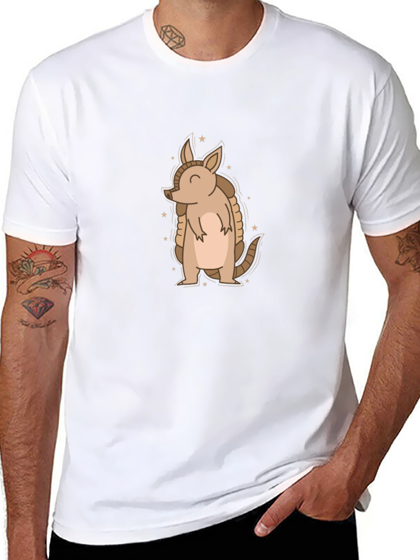 Cute Armadillo Graphic Tee - Soft Cotton Comfort