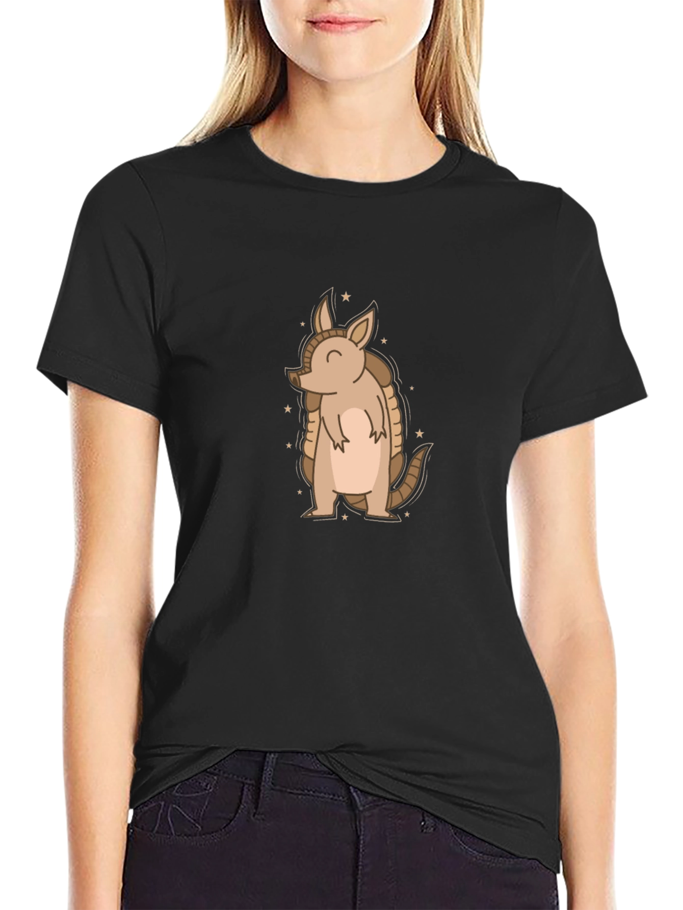 Cute Armadillo Graphic Tee - Soft Cotton Comfort