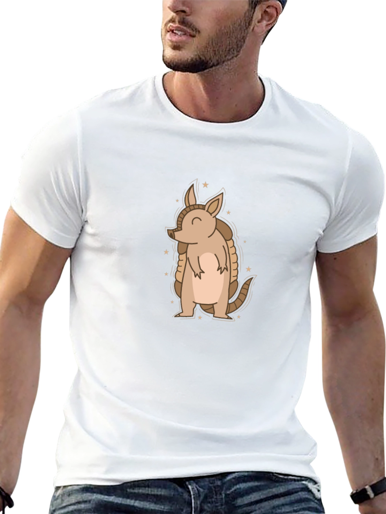 Cute Armadillo Graphic Tee - Soft Cotton Comfort