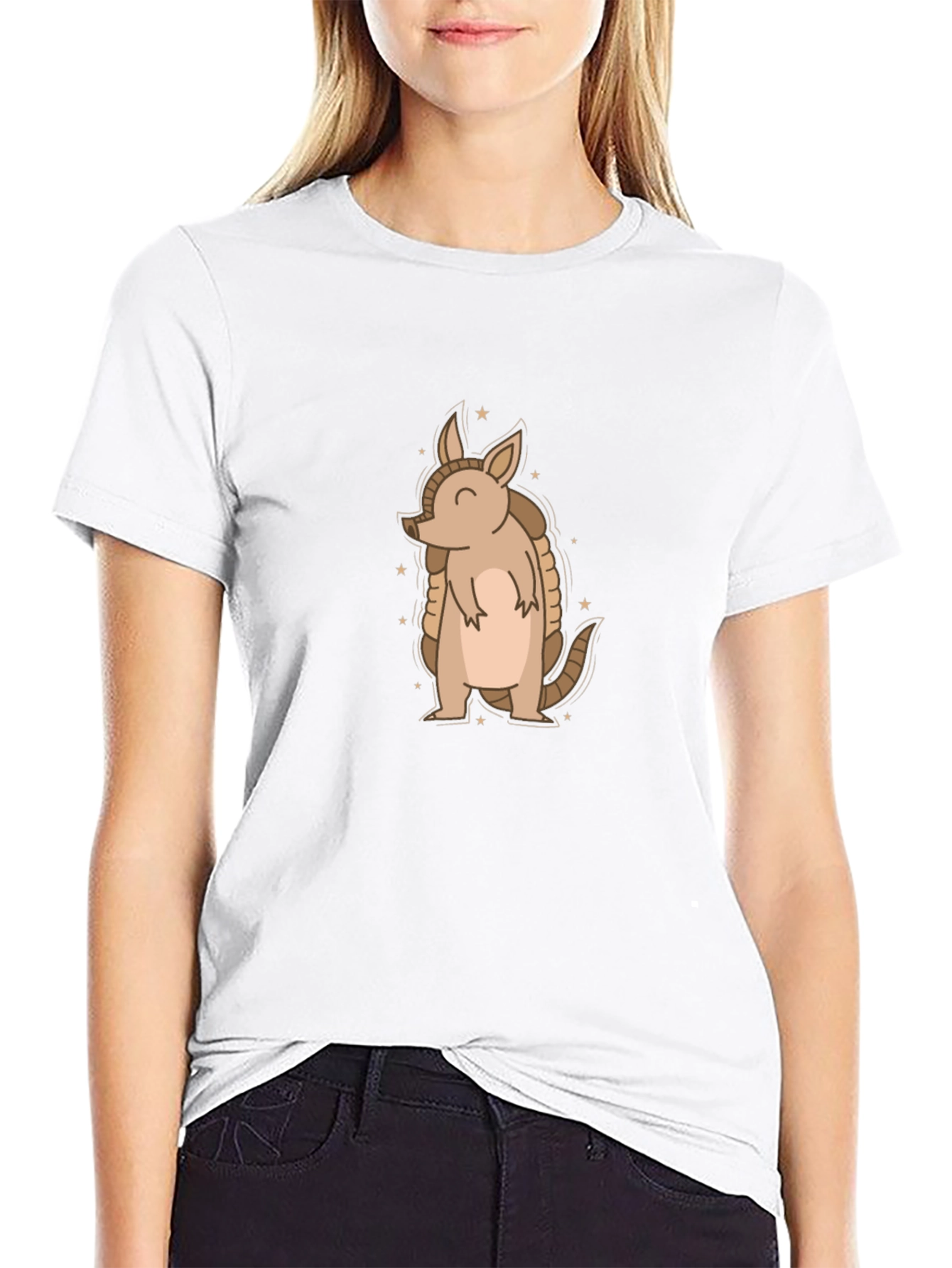 Cute Armadillo Graphic Tee - Soft Cotton Comfort