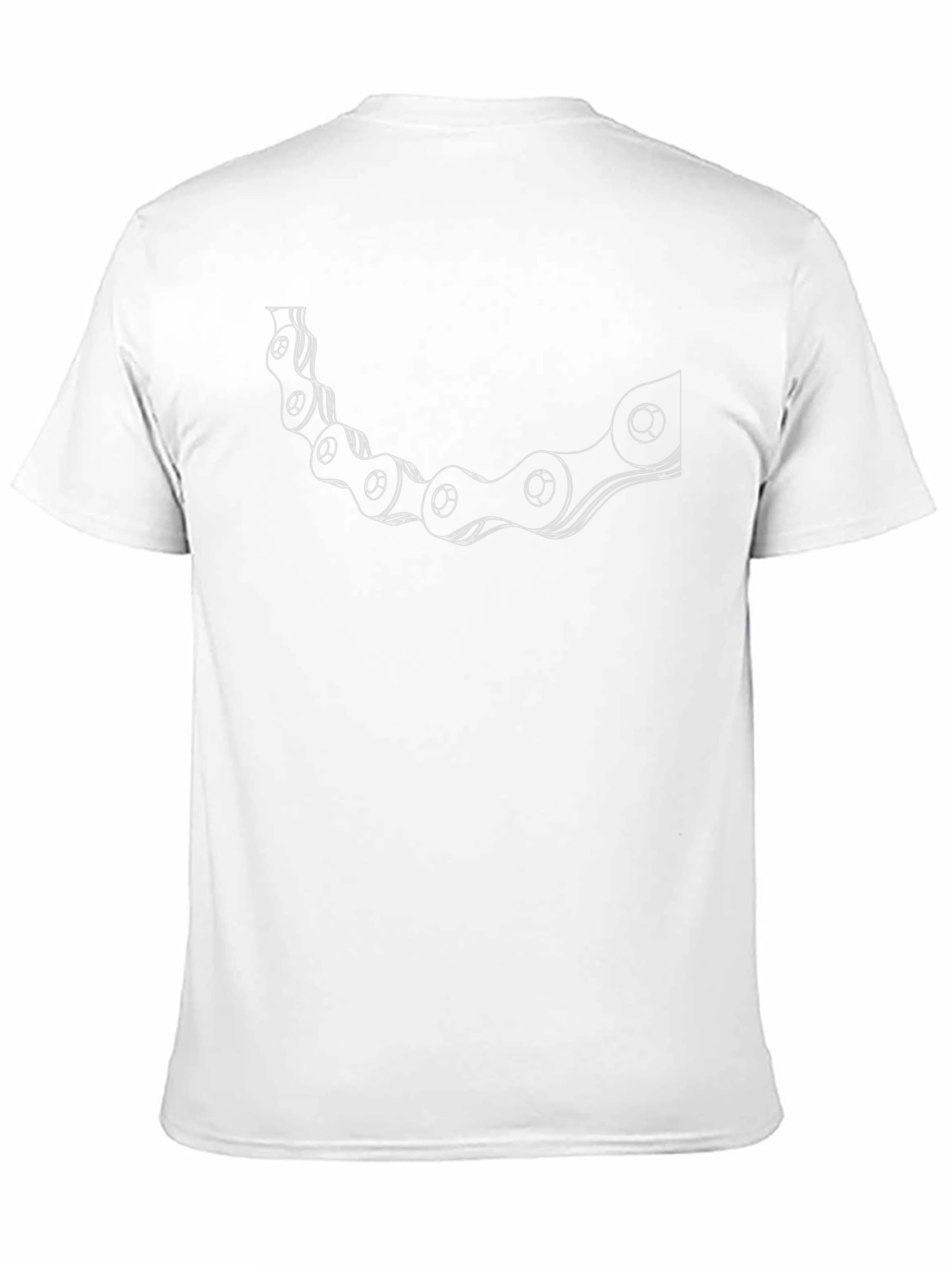 Black T-Shirt with Chain Graphic