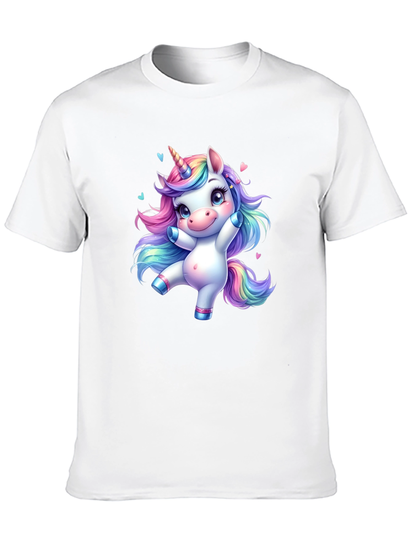 Cute Unicorn Black T-Shirt