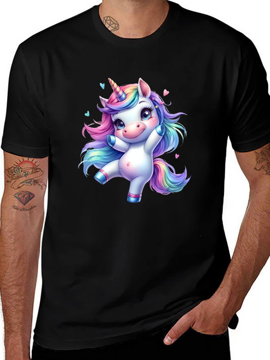 Cute Unicorn Black T-Shirt
