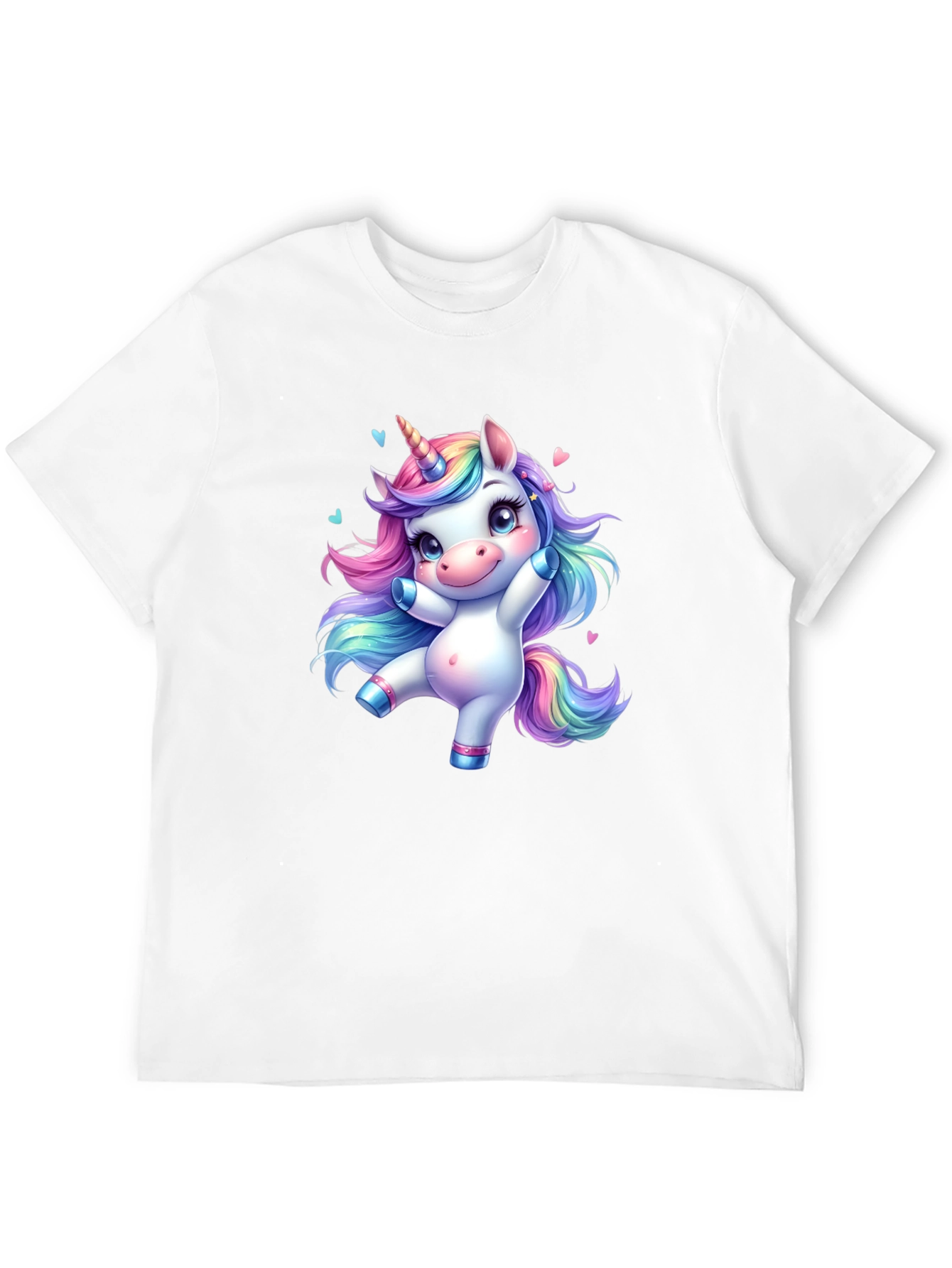 Cute Unicorn Black T-Shirt