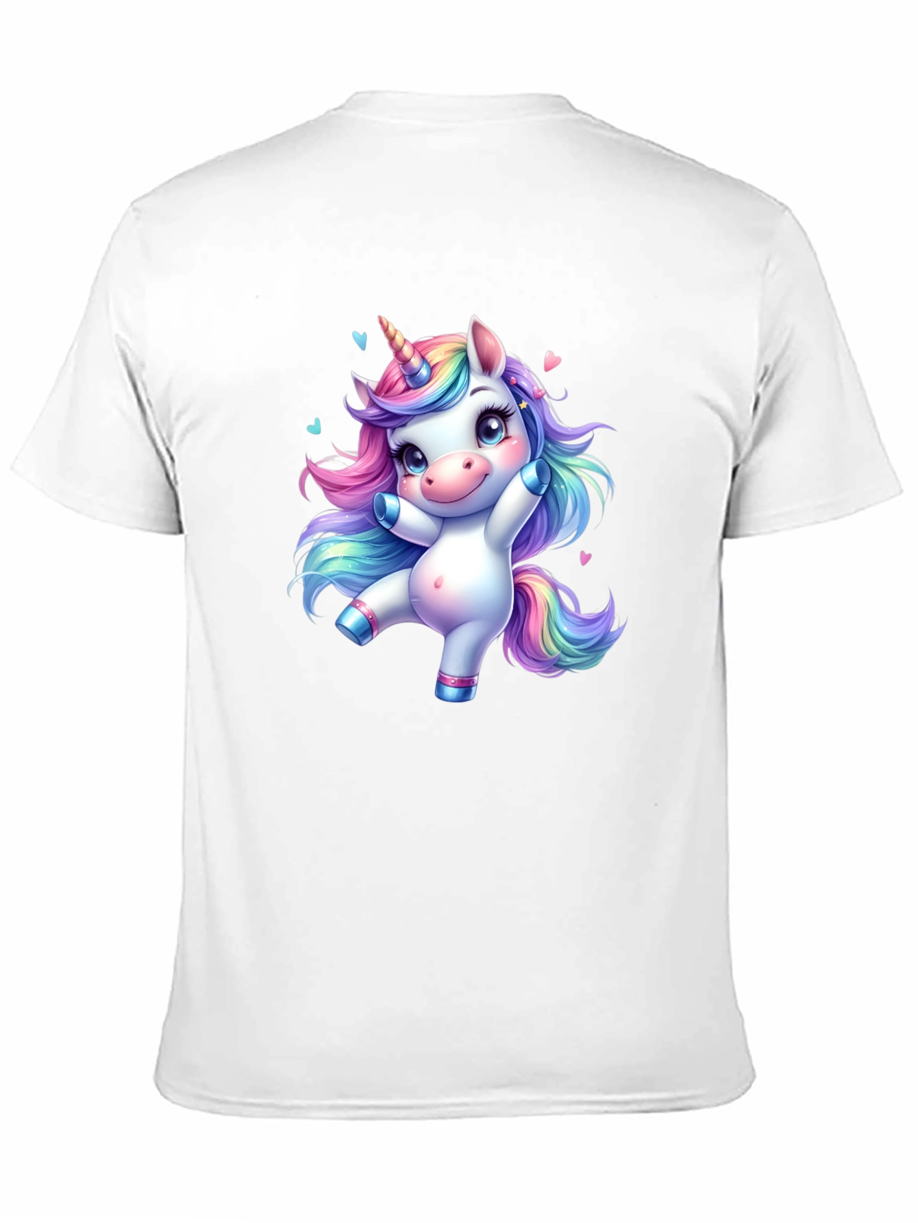 Cute Unicorn Black T-Shirt