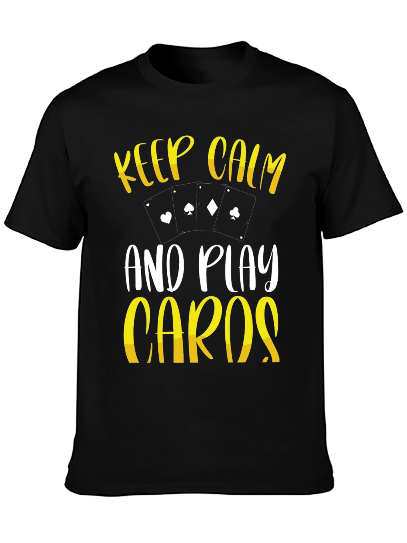 Keep Calm Play Cards Graphic T-Shirt