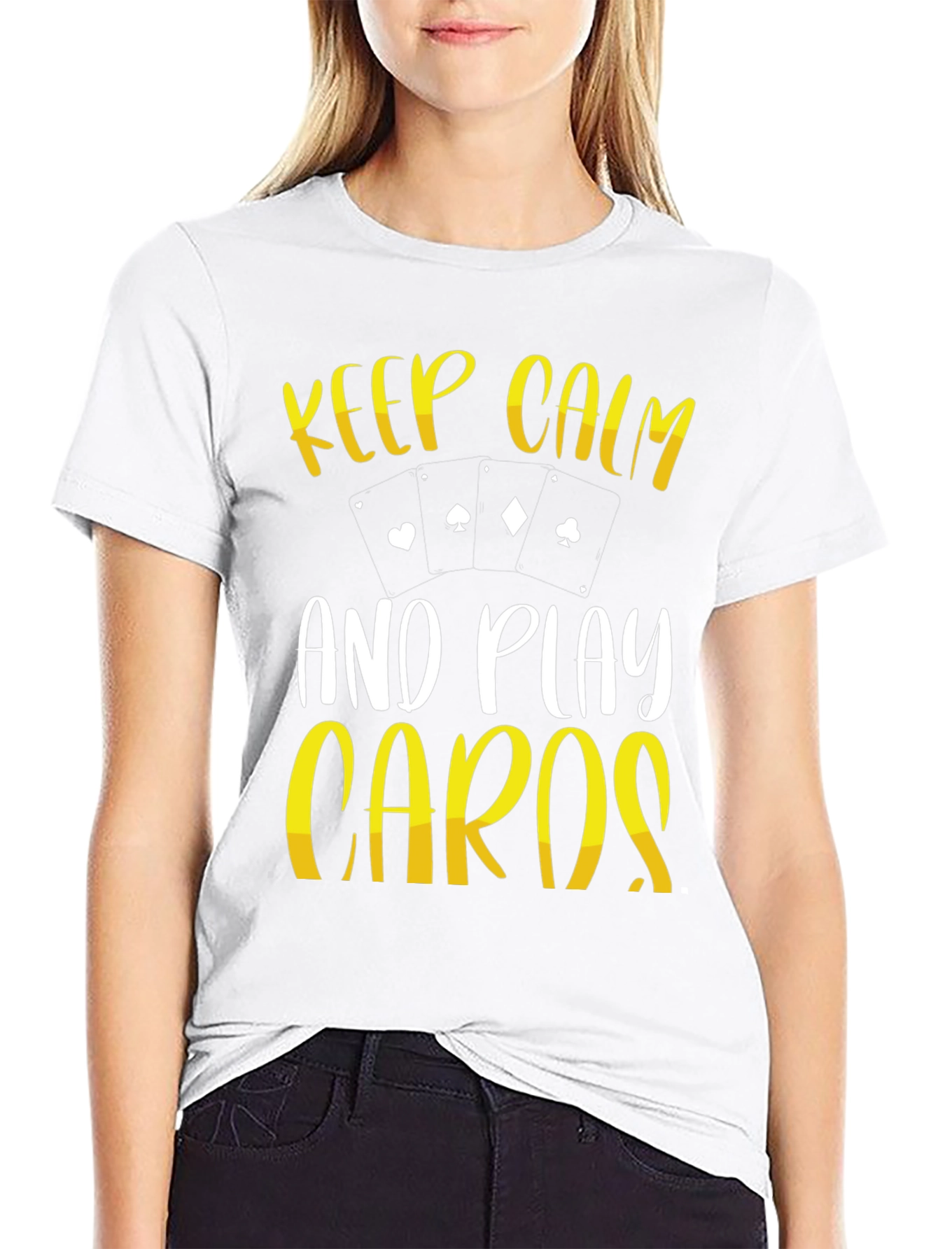 Keep Calm Play Cards Graphic T-Shirt