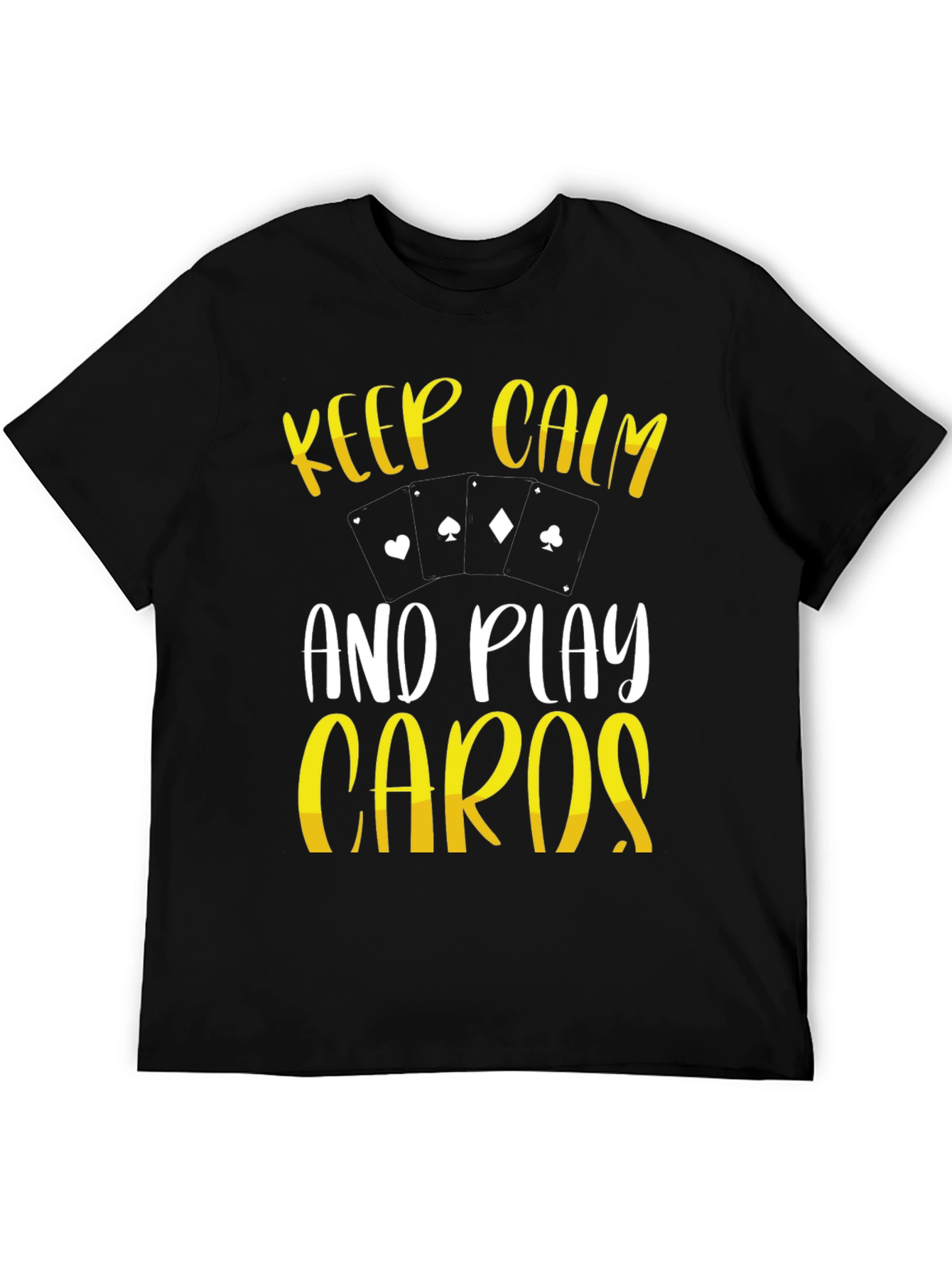Keep Calm Play Cards Graphic T-Shirt